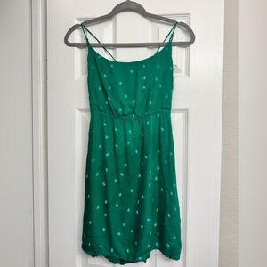 Free People intimate Green Polka Dot Dress NWOT size M adjustable top